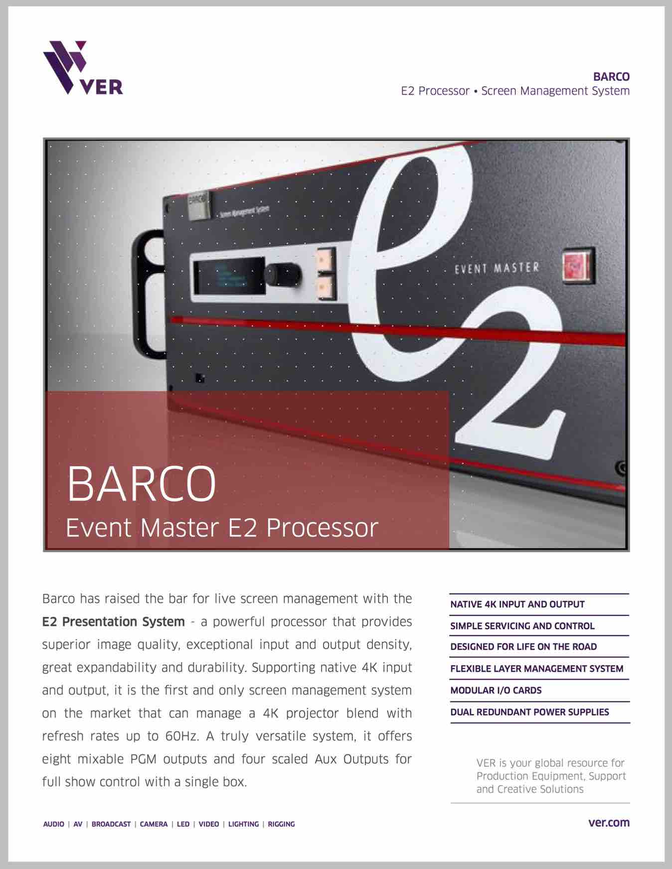 Barco E2 Processor: We Make Creativity Happen!