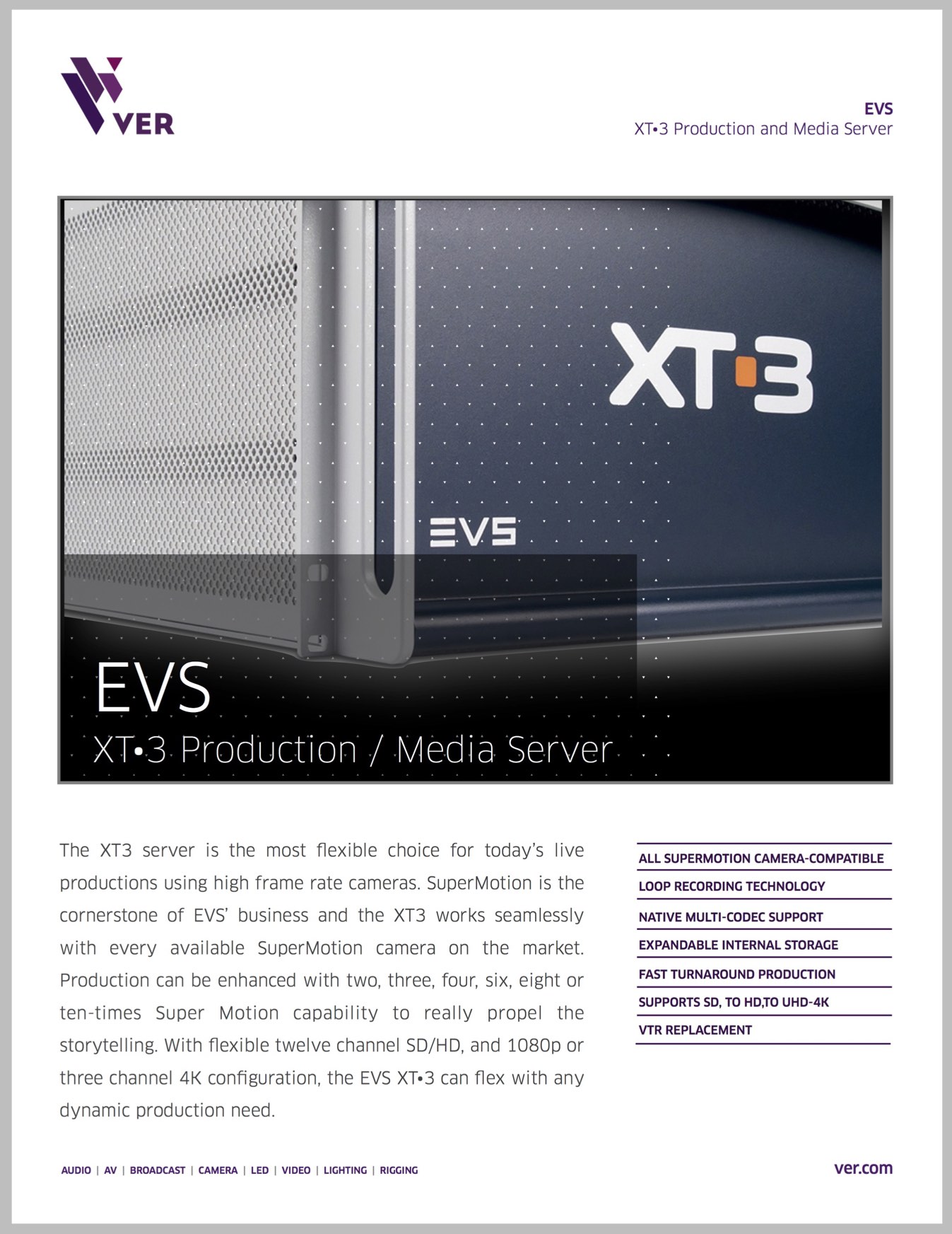 EVS XT3 Production & Media Server