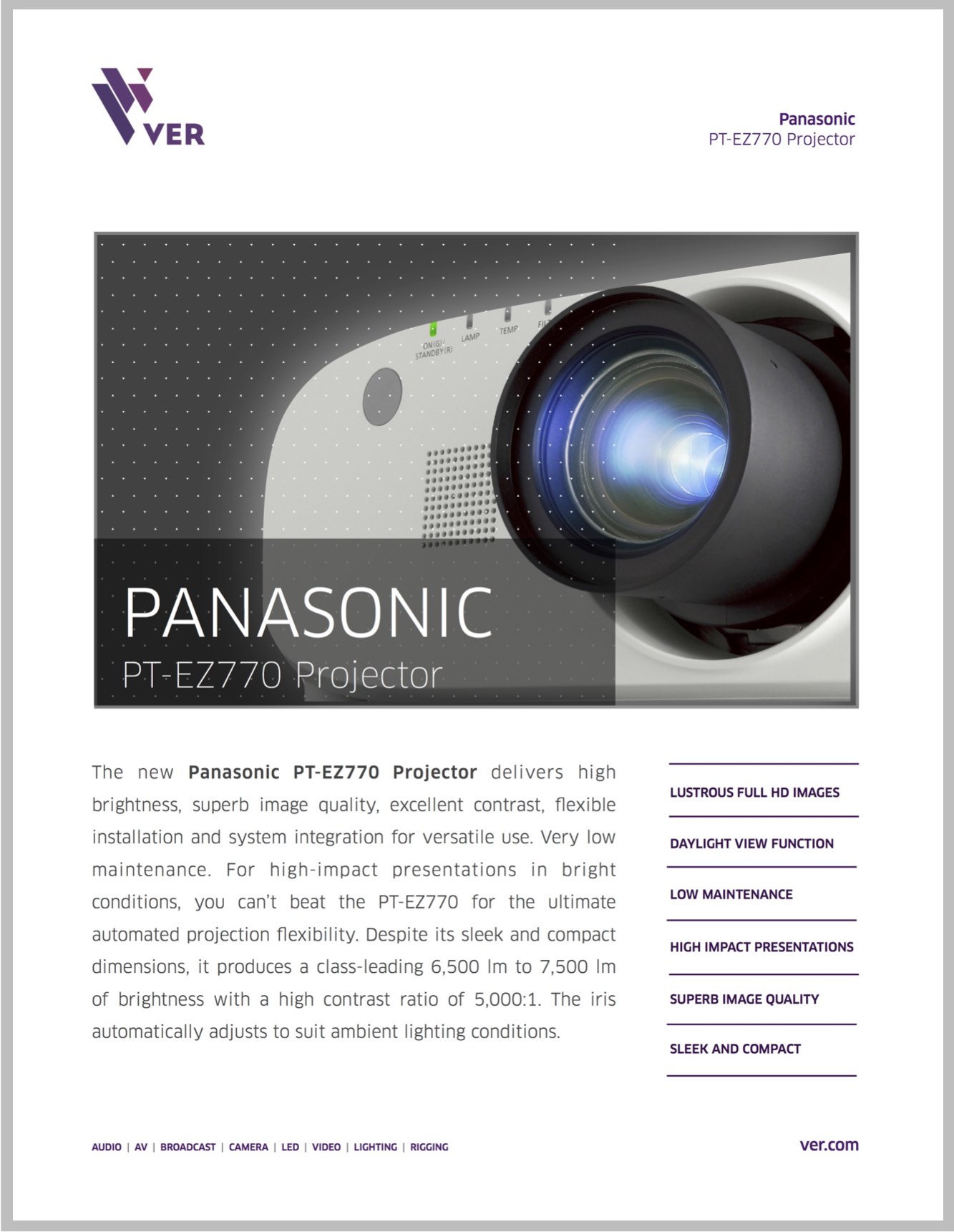 Panasonic Projectors: We Make Creativity Happen!